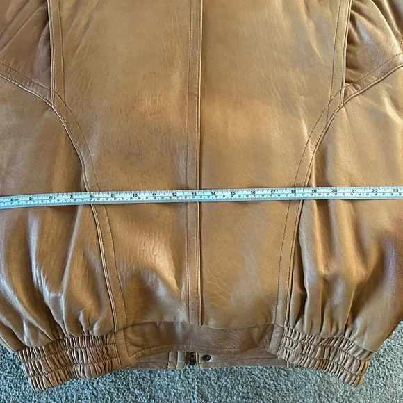 Vintage Tannery West Super Soft Men's Tan Leather Jacket - Picture 8 of 10